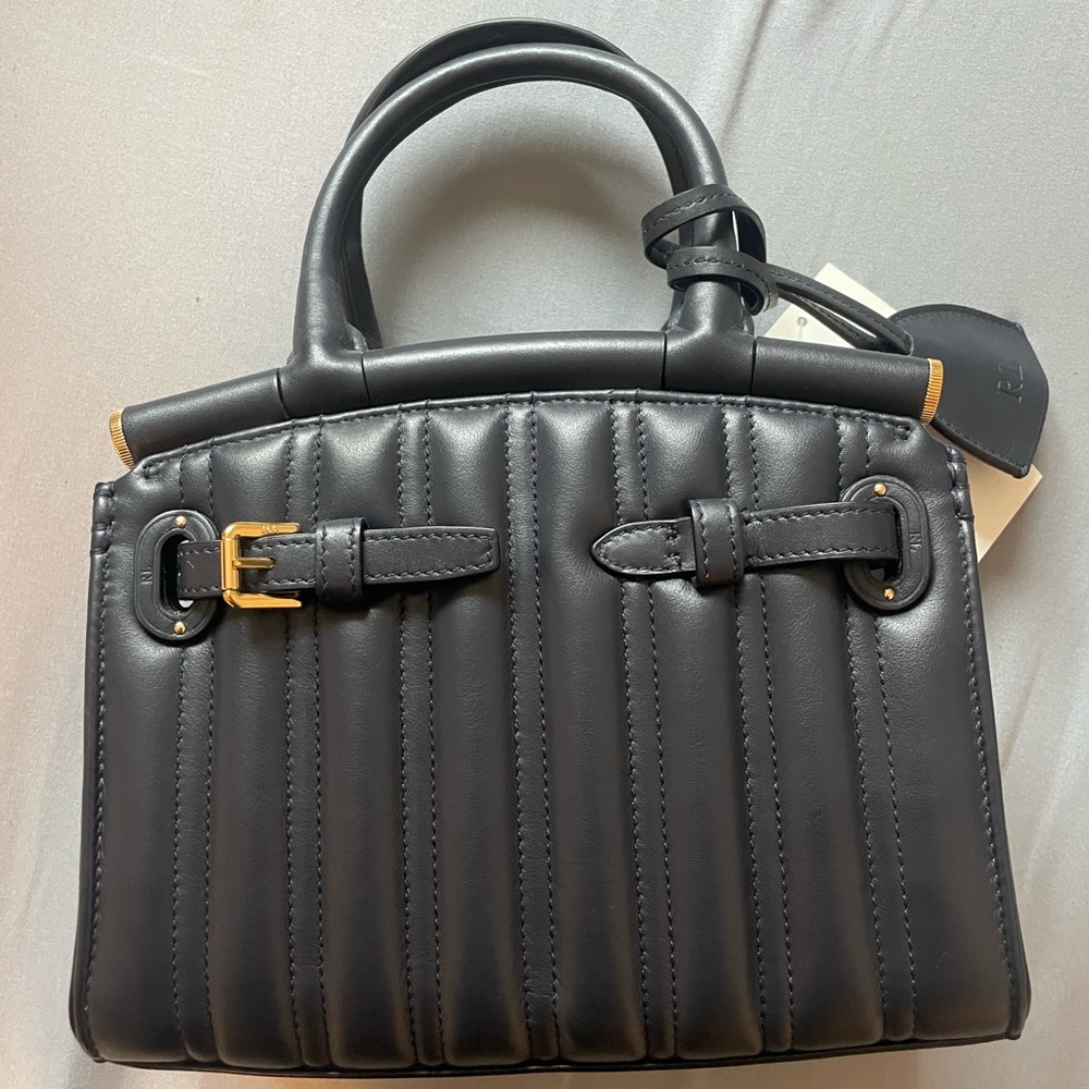 Ralph Lauren RL50 Mini Quilted Handbag Navy